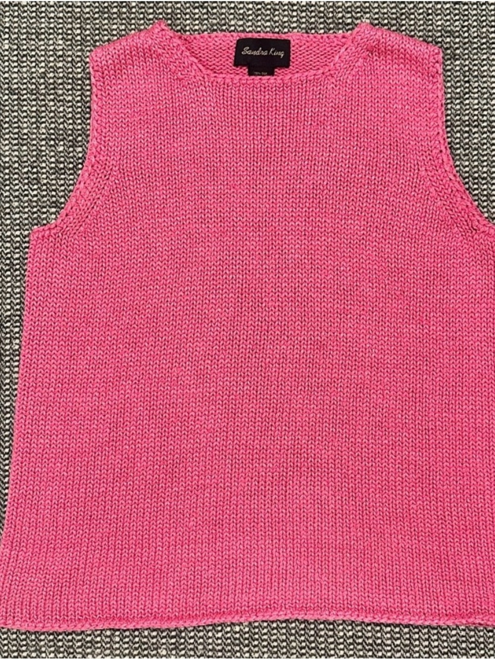 Sandra King Vintage Pink Sleeveless Knit Top